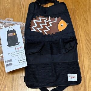 3 Sprouts Black Hedgehog Backseat Organizer